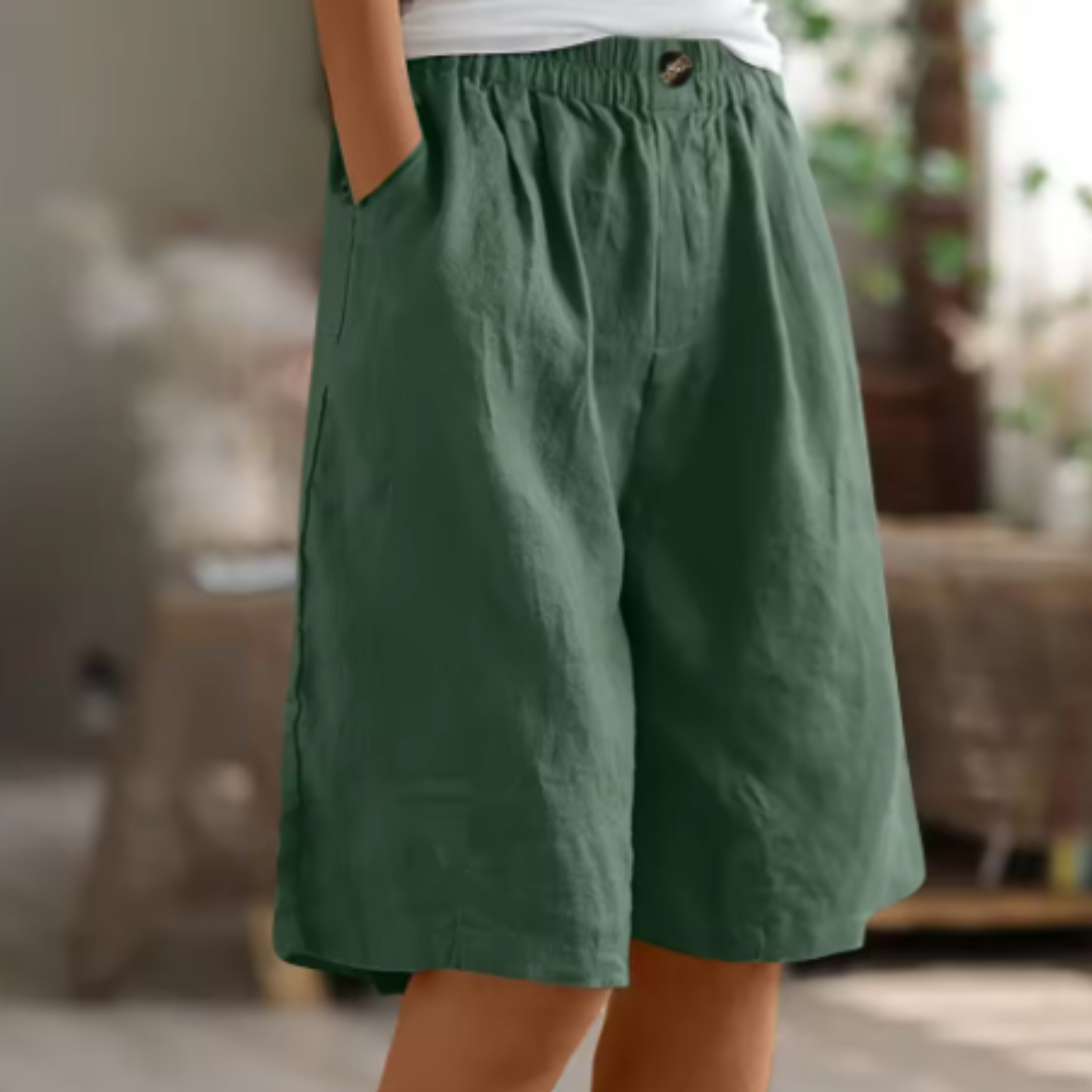 Women High Waist Wide Leg Shorts
