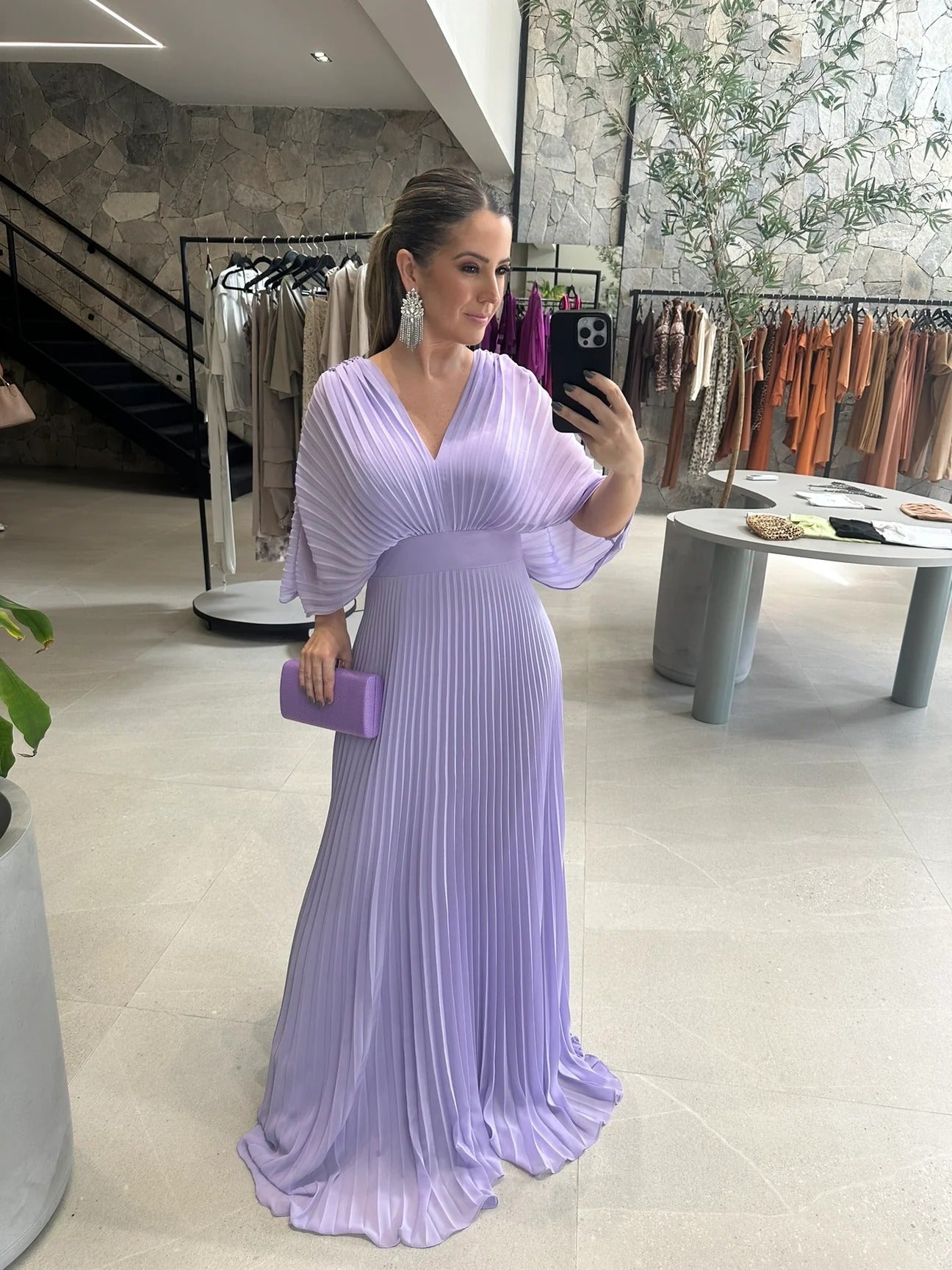 Women Pleated Maxi Dress for Party
