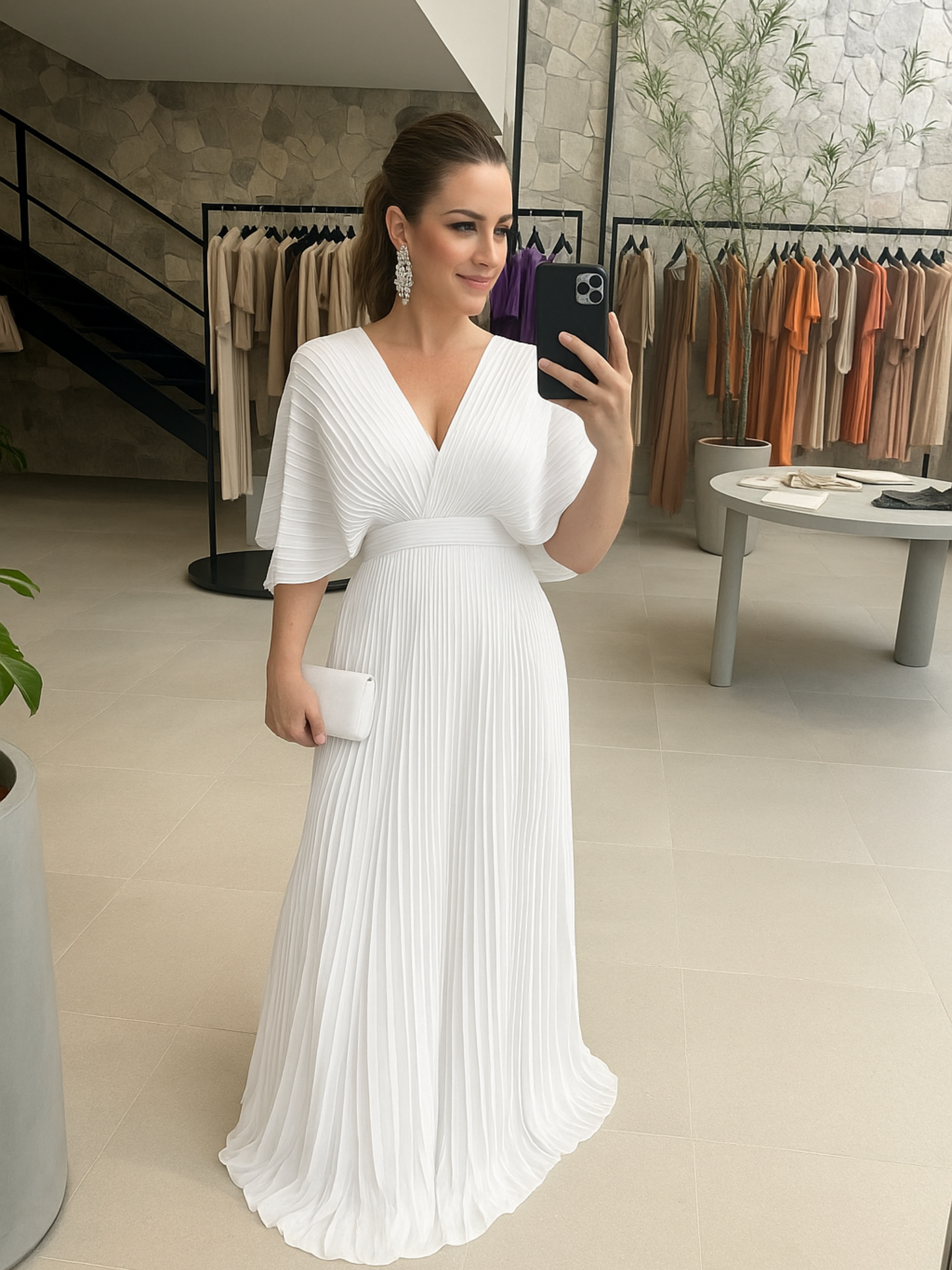 Women Pleated Maxi Dress for Party