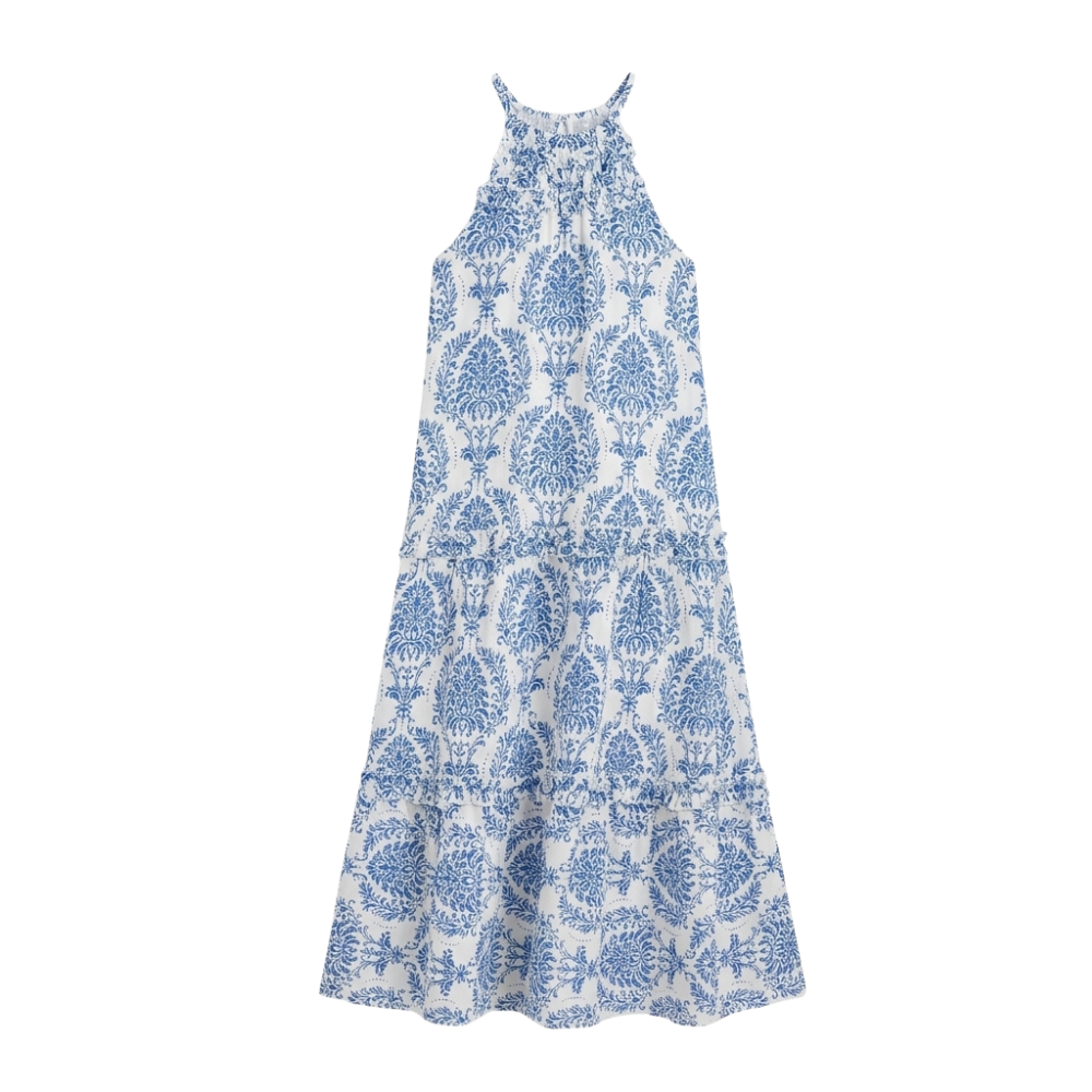 Women's Bold Floral Summer Maxi Dress