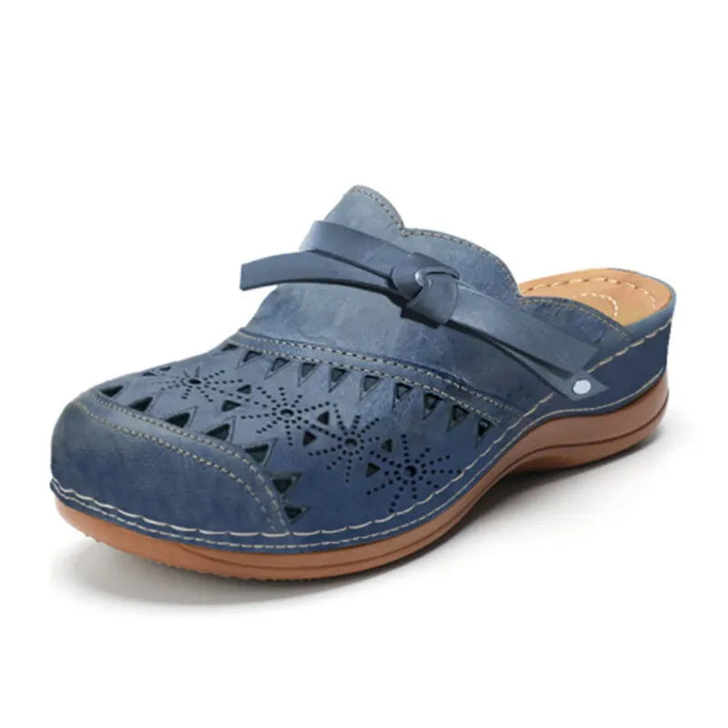 Women's Bow Accent Cutout Slip-On Clogs