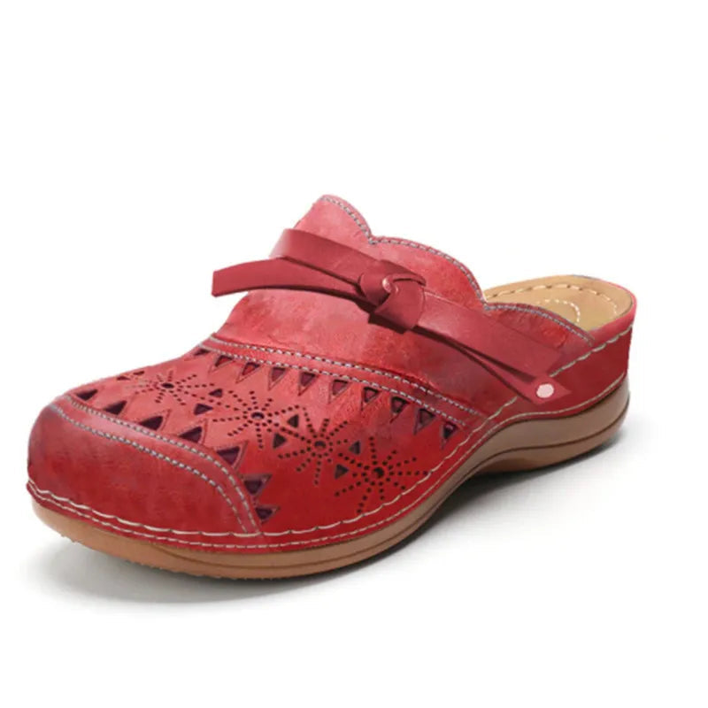 Women's Bow Accent Cutout Slip-On Clogs