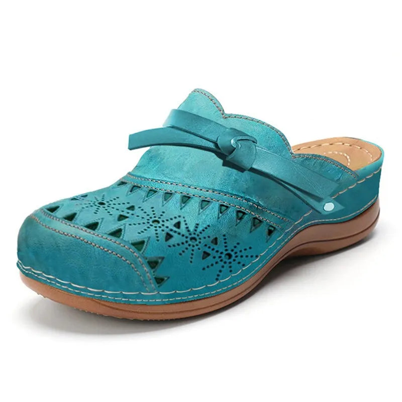 Women's Bow Accent Cutout Slip-On Clogs