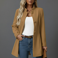 Women's Button-Down A-Line Coat