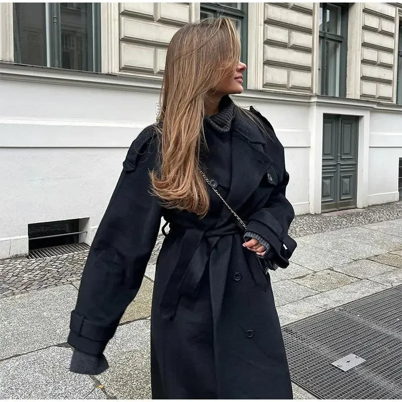 Women's Double-Breasted Trench Coat