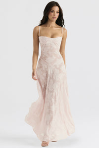 Women's Elegant Maxi Dress - Silky Slim Fit - Spaghetti Straps