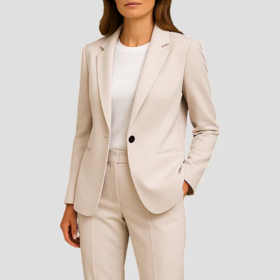 Women's Elegant Two-Piece Set - Blazer and Trousers
