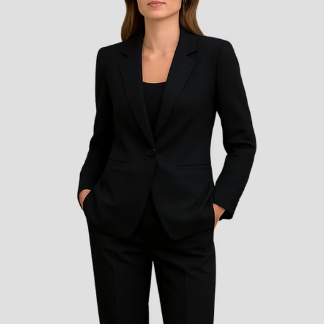 Women's Elegant Two-Piece Set - Blazer and Trousers