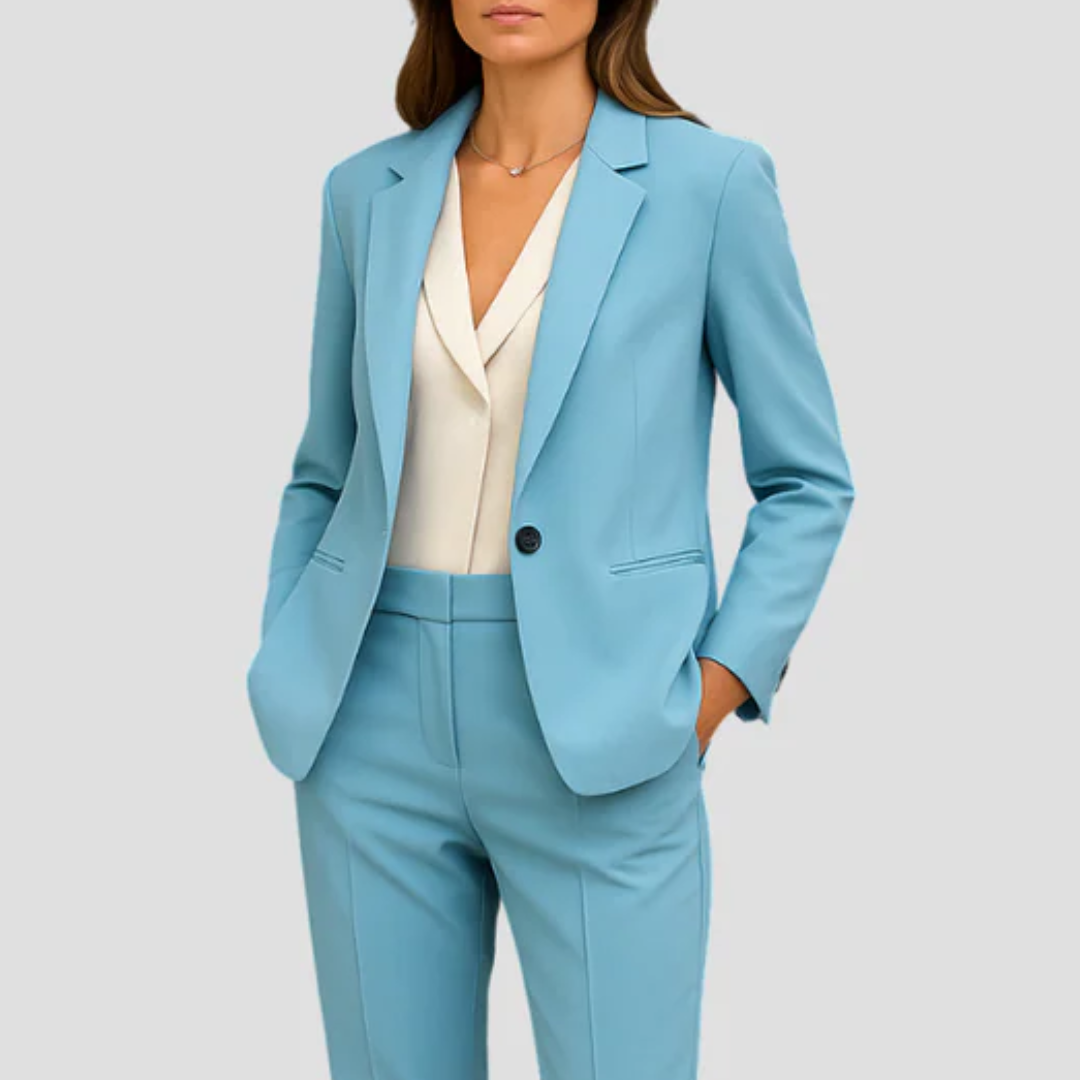 Women's Elegant Two-Piece Set - Blazer and Trousers