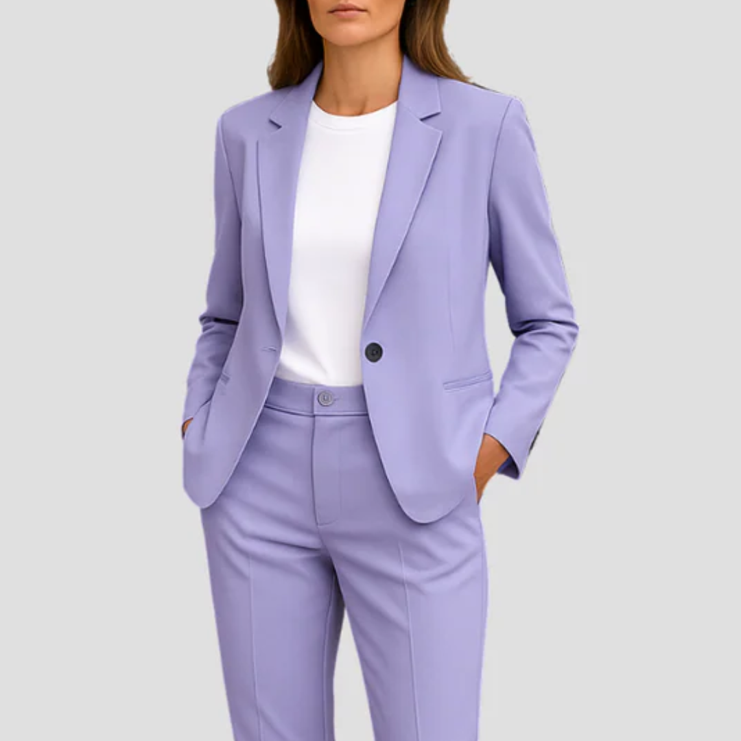 Women's Elegant Two-Piece Set - Blazer and Trousers