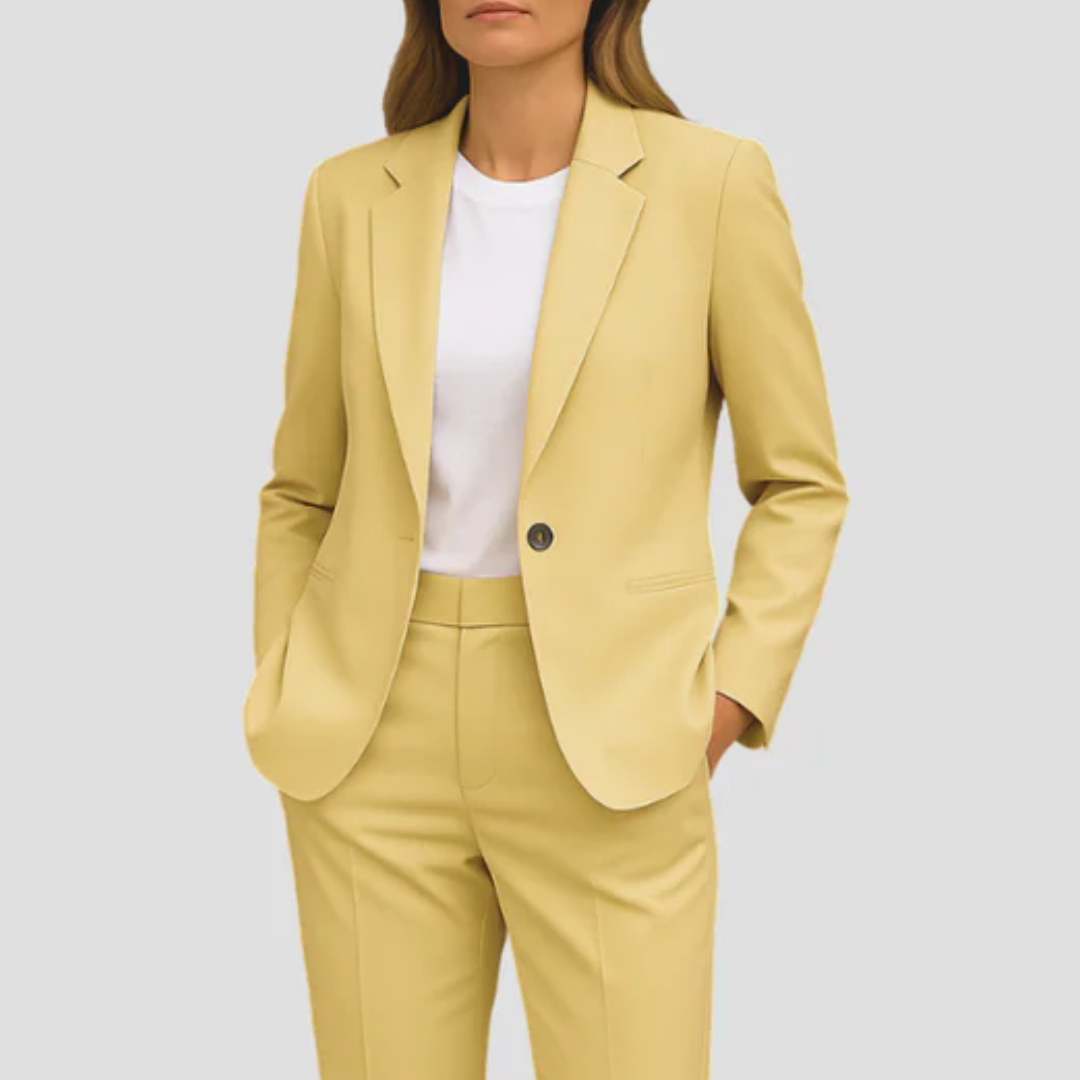 Women's Elegant Two-Piece Set - Blazer and Trousers