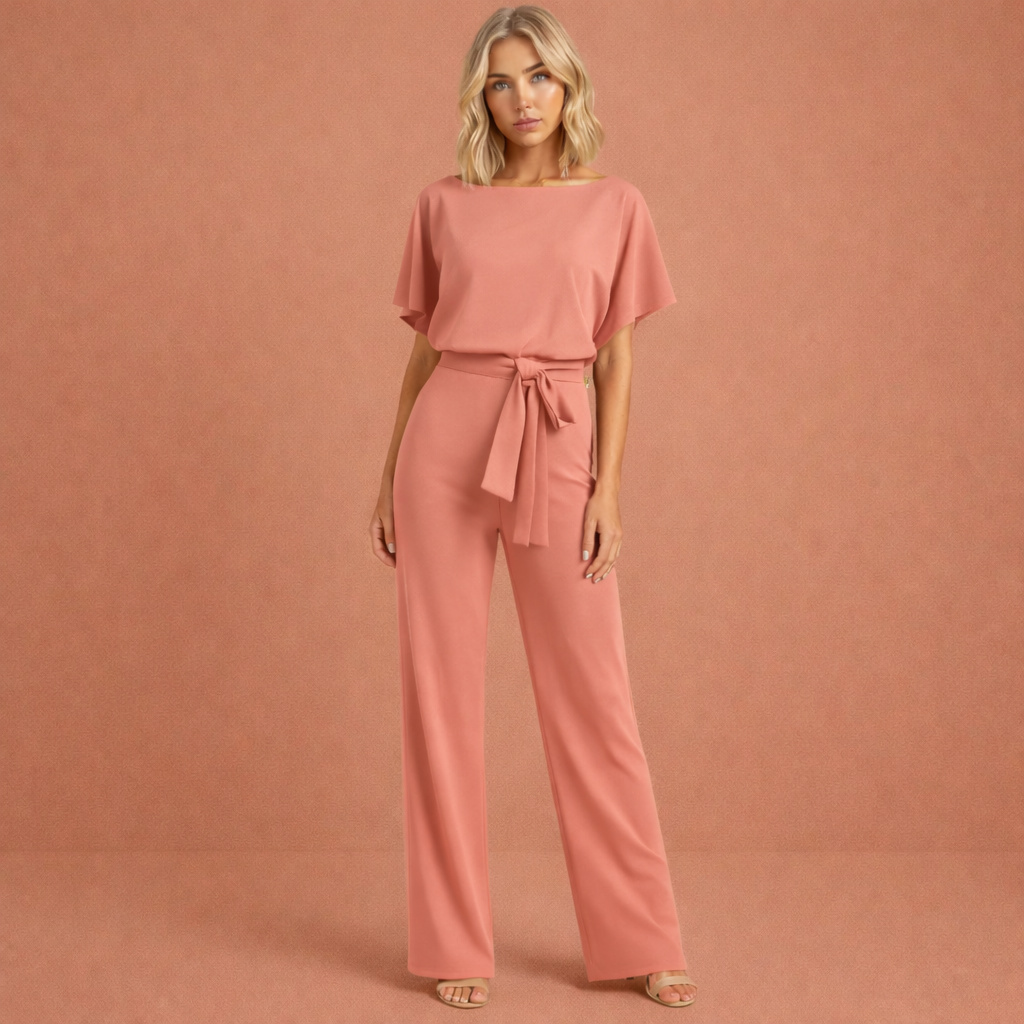 Women's Elegant Two-Piece Set with Belt for a Refined Look