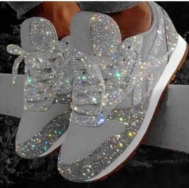 Women's Glittering Sneakers for Everyday and Party