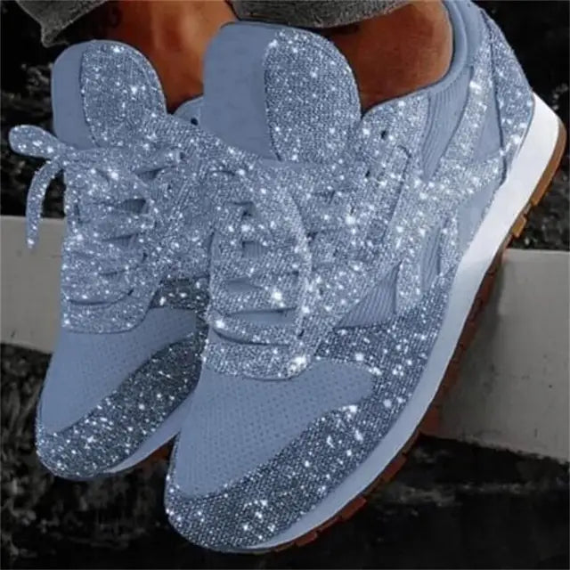 Women's Glittering Sneakers for Everyday and Party