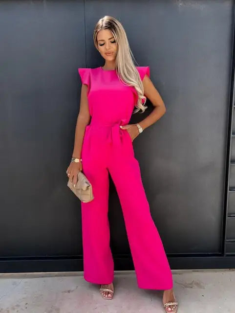 Women's Jumpsuit - Elegant & Comfortable Wide-Leg Jumpsuit
