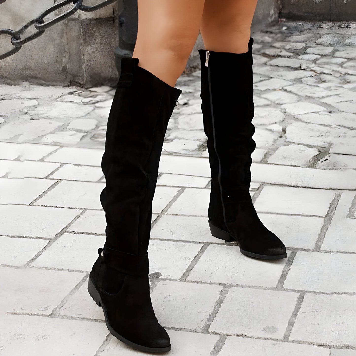 Women's Knee-High Boots with Non-Slip Sole