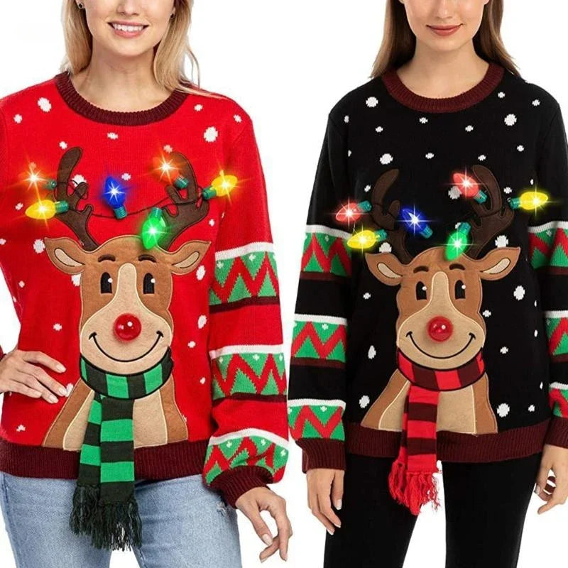 Women's LED Light-Up Christmas Holiday Sweater