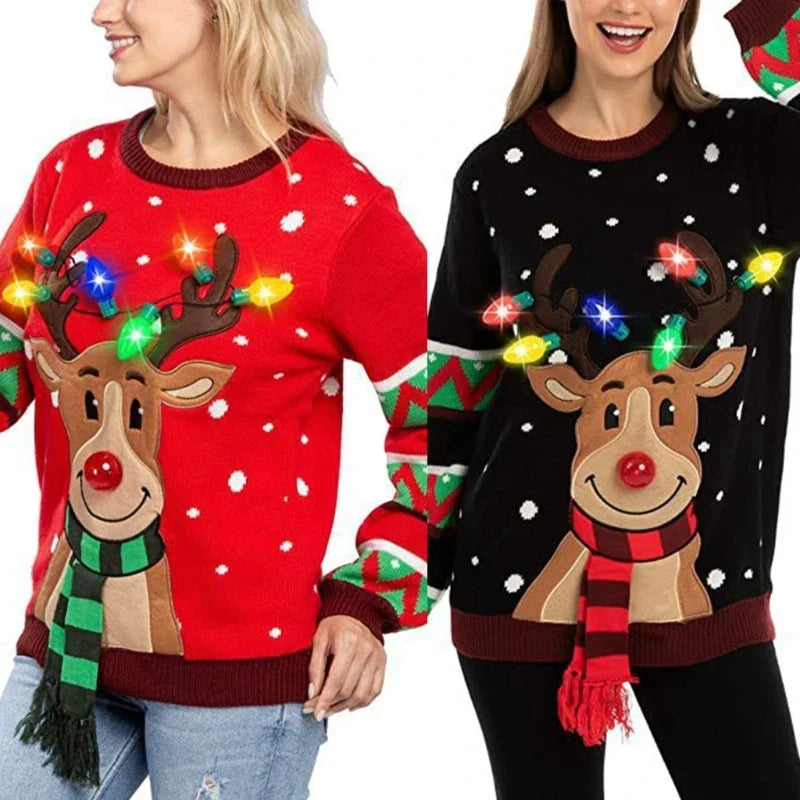 Women's LED Light-Up Christmas Holiday Sweater