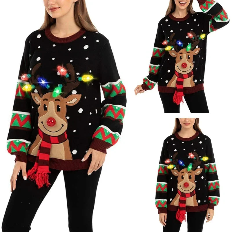 Women's LED Light-Up Christmas Holiday Sweater