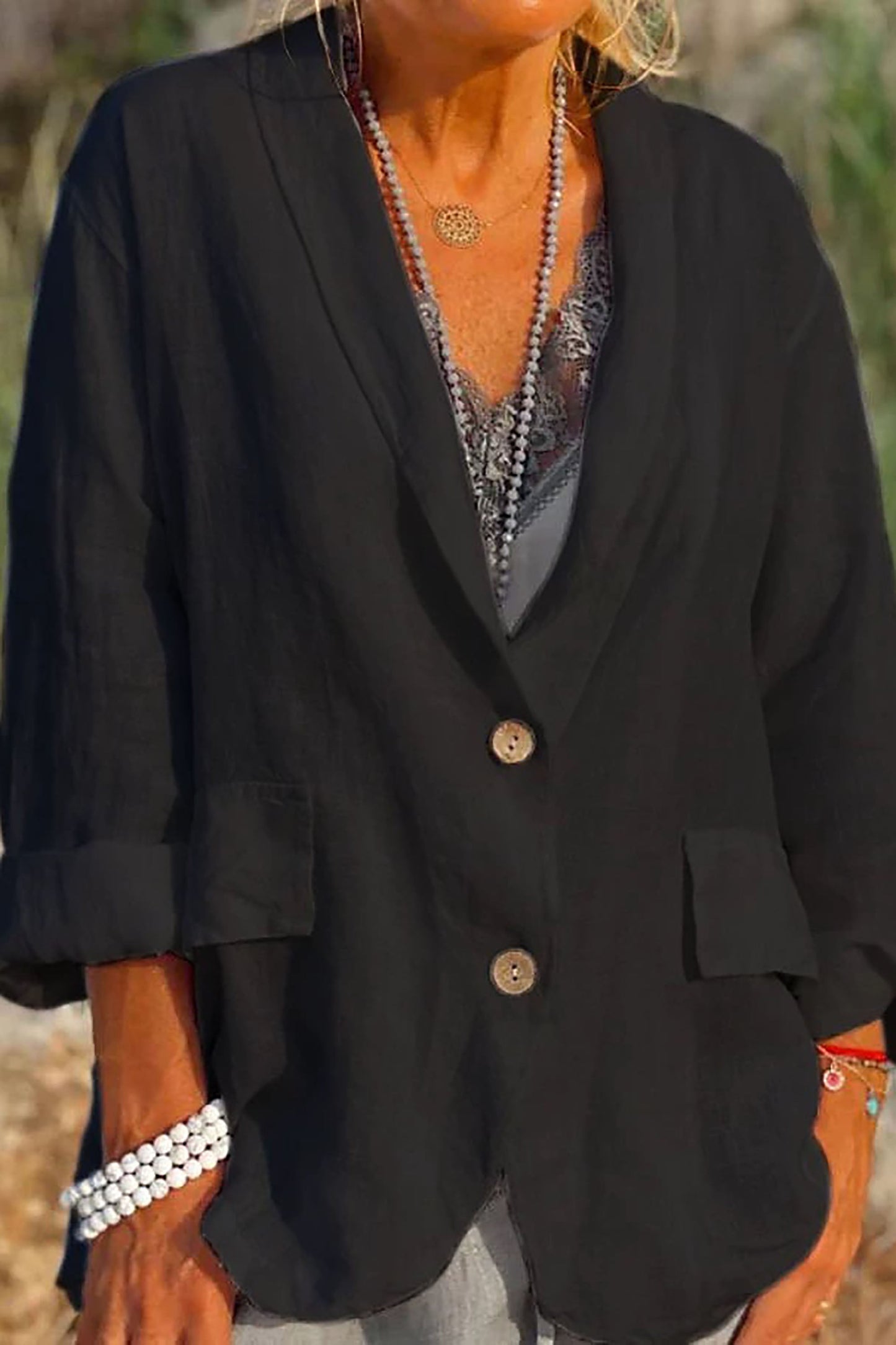 Women's Light Blazer with Buttons