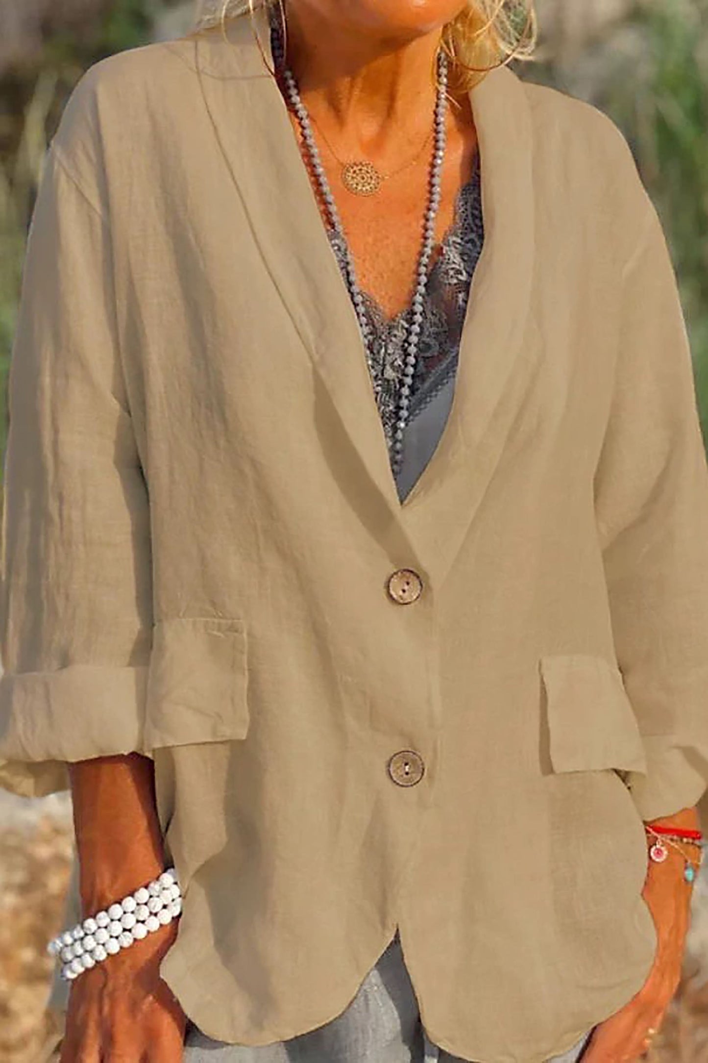 Women's Light Blazer with Buttons