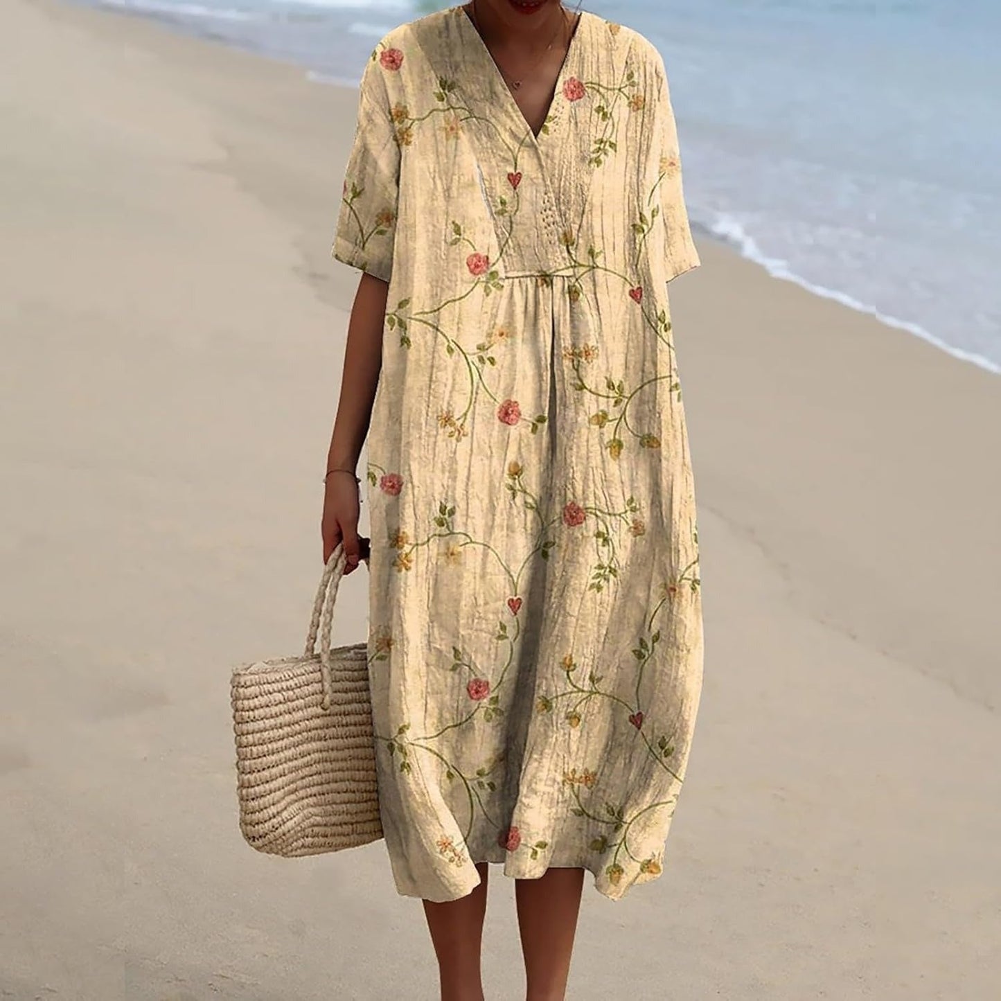 Women's Odile Dress - Floral Elegance and Comfort