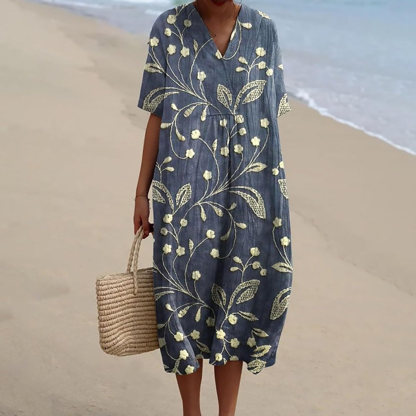 Women's Odile Dress - Floral Elegance and Comfort