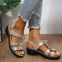 Women's Orthopedic Wedge Sandals Bordeaux – Comfort and Elegance