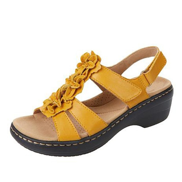 Women's Orthopedic Wedge Sandals Bordeaux – Comfort and Elegance