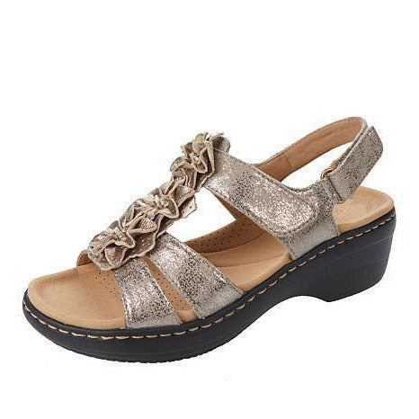 Women's Orthopedic Wedge Sandals Bordeaux – Comfort and Elegance