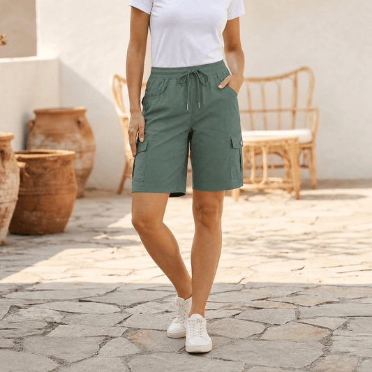Women's Quick-Dry Cargo Shorts with 6 Pockets