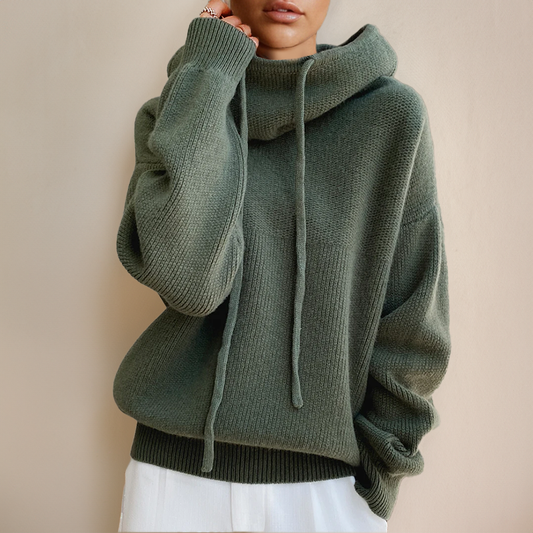 Women's Relaxed Fit Cowl Neck Hoodie