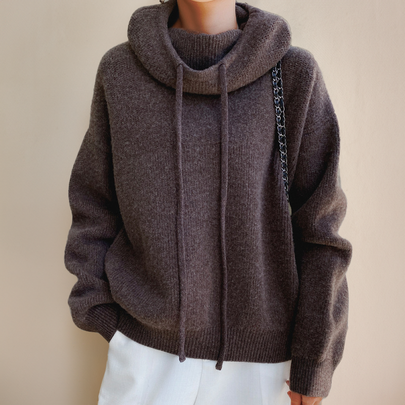 Women's Relaxed Fit Cowl Neck Hoodie