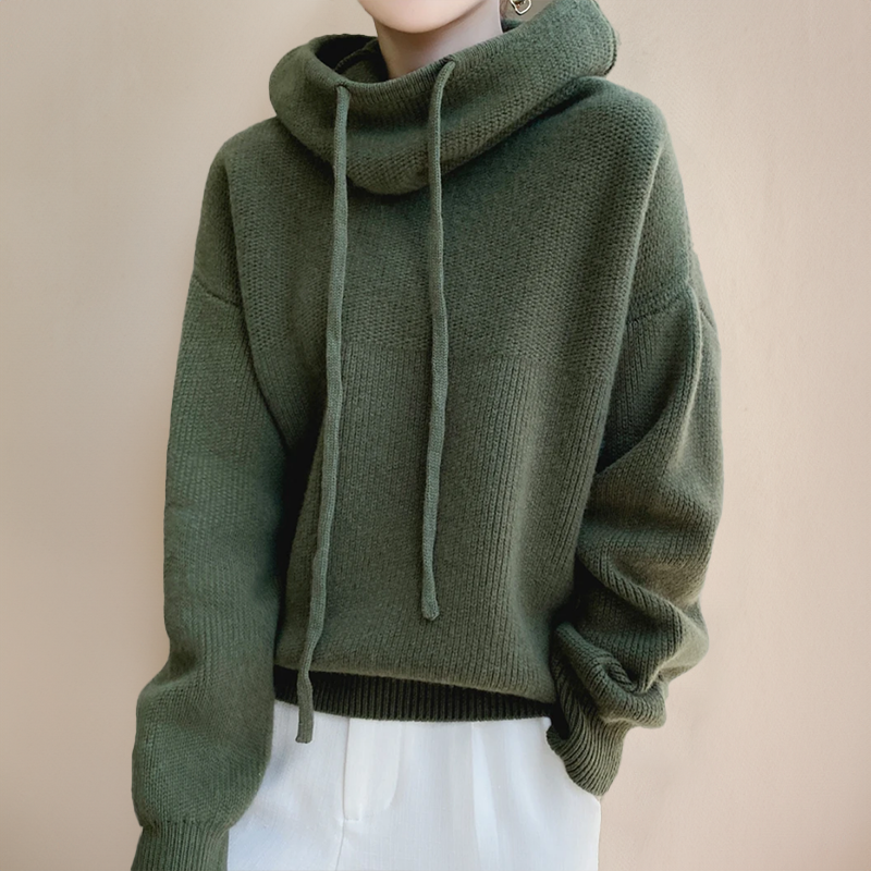 Women's Relaxed Fit Cowl Neck Hoodie