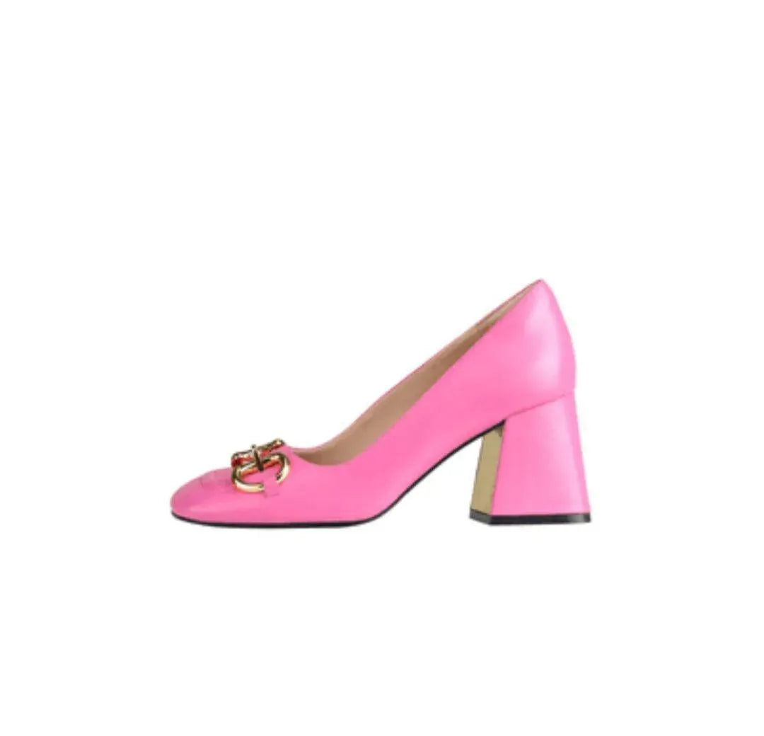 Women's Retro Shoes with High Heels and Buckle - Timeless Elegance and Style