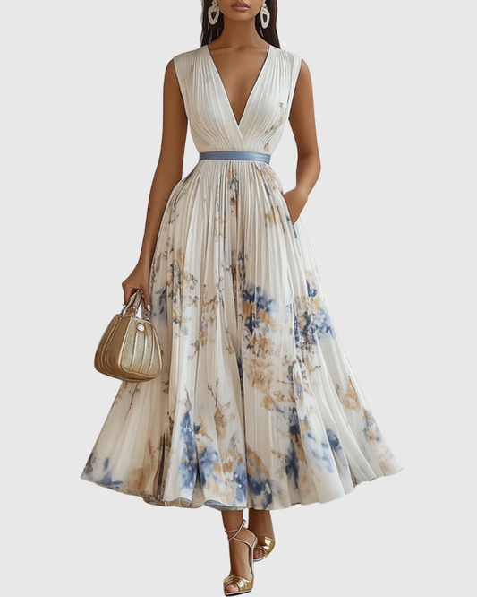 Women's Sleeveless A-Line Midi Dress
