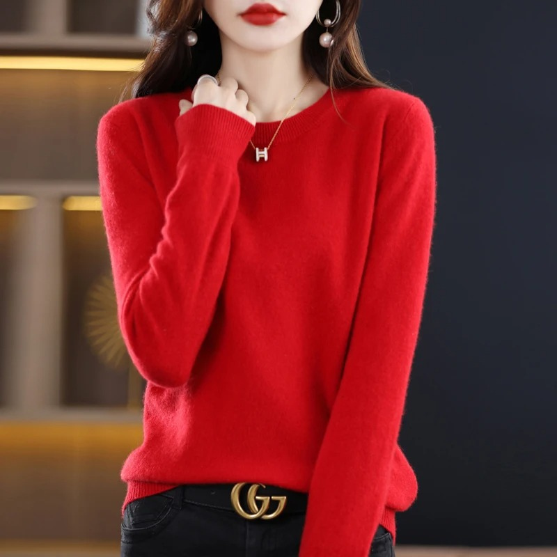 Women's Sweater Classic Round Neck Soft Stylish