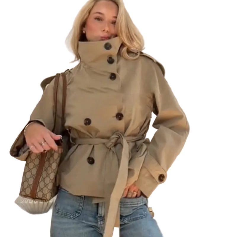 Women's Tailored Trench Coat with Practical Pockets