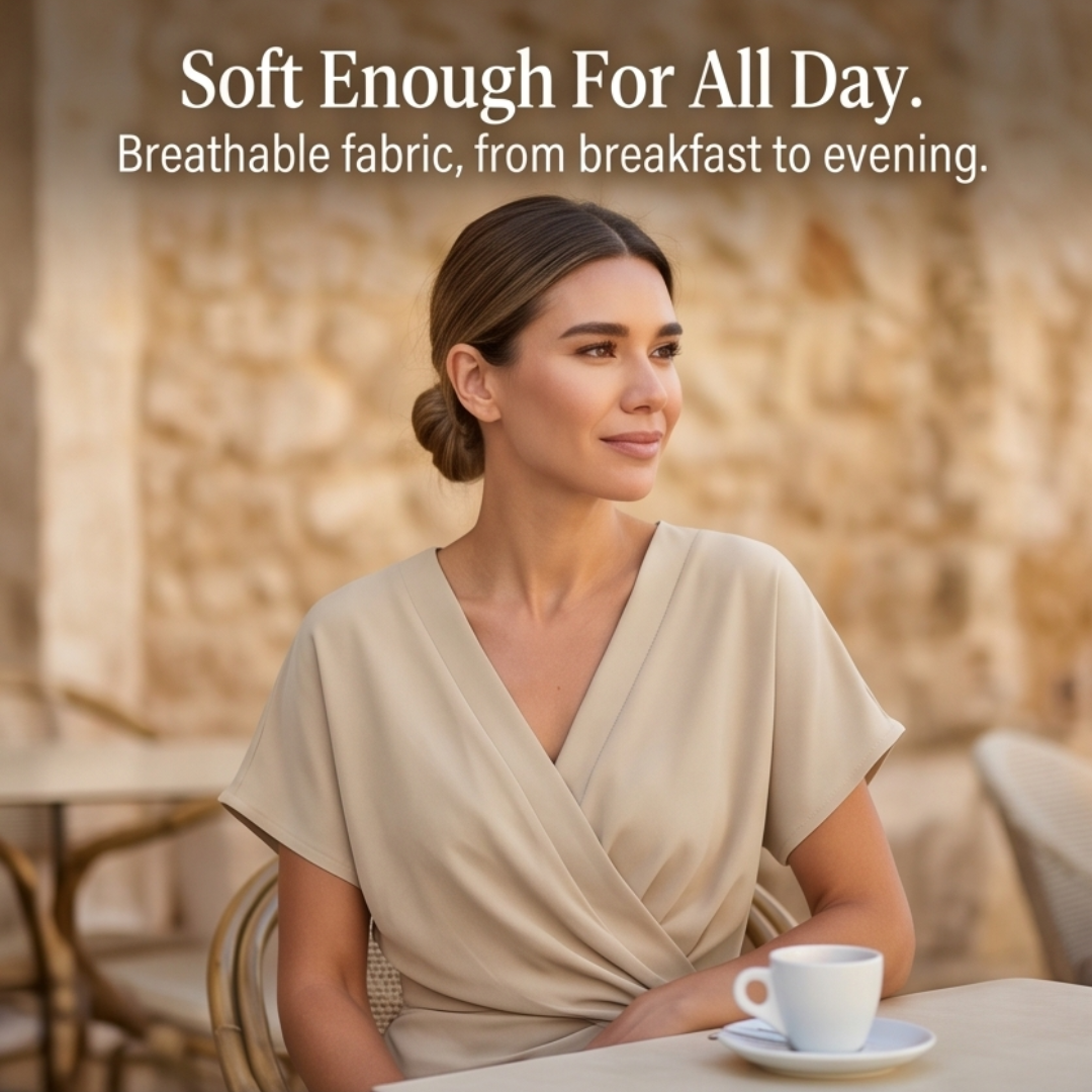 Women's Wrap-Front Two-Piece Set