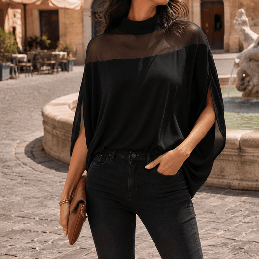 Women's Yoke Batwing Blouse
