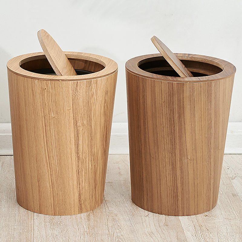 Wood Trash Can - Modern Style - 9L Capacity - Home Decor