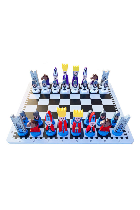 Wooden Chess Set for Kids with Educational Strategic Game