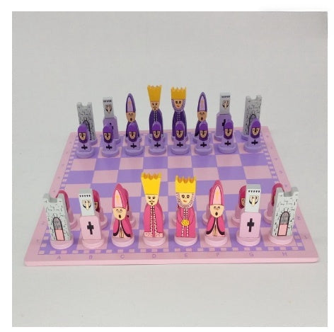 Wooden Chess Set for Kids with Educational Strategic Game