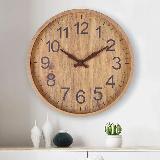 Wooden Clock – Natural Charm for Home - 30 cm, Stylish