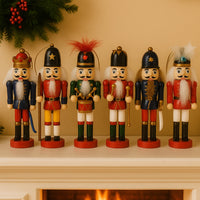 Wooden Nutcracker Figures – 12.5 cm, Set of 6