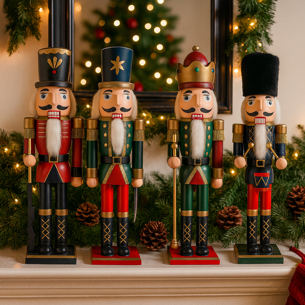 Wooden Nutcracker Figures – 30 cm – 4 Different Figures