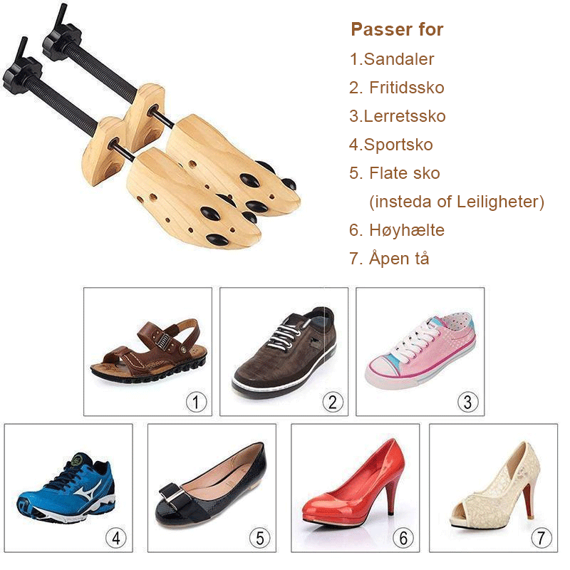 Wooden Shoe Stretcher - Adjustable and Durable for Perfect Fit