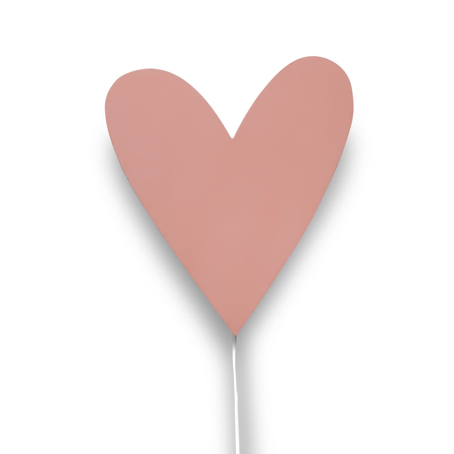 Wooden Wall Lamp Children's Room | Heart Shaped - Terra Pink