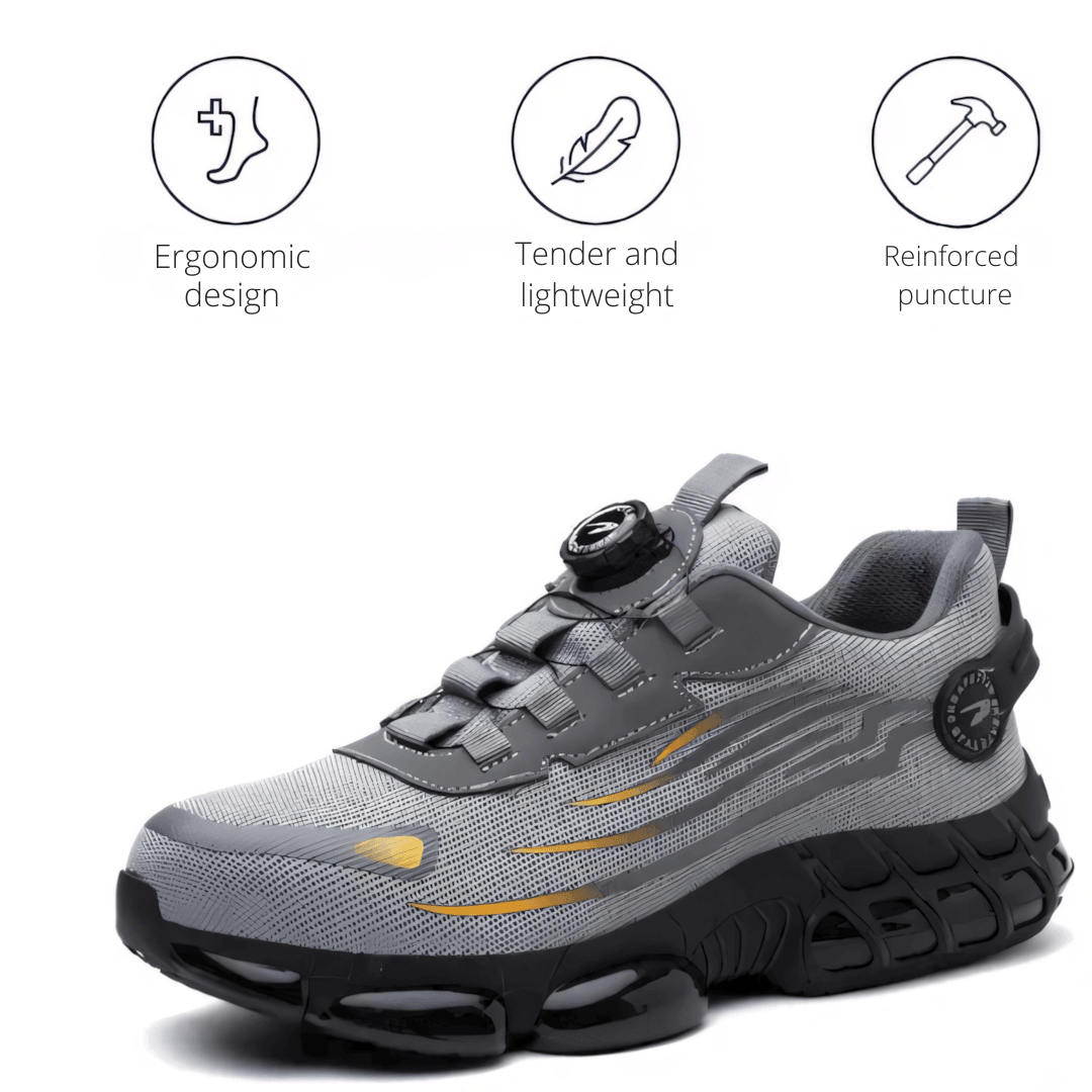 Work Shoes Men | Orthopedic Support & Slip-Resistant Grip