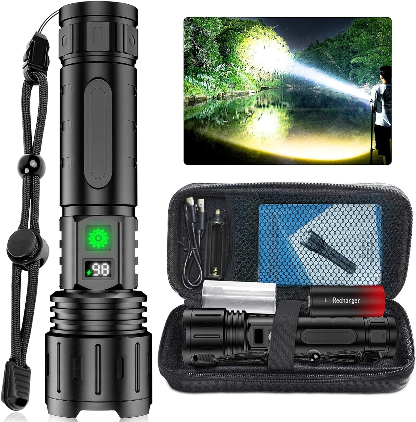 World’s Brightest LED Flashlight – 100,000 Lumen High-Power Torch